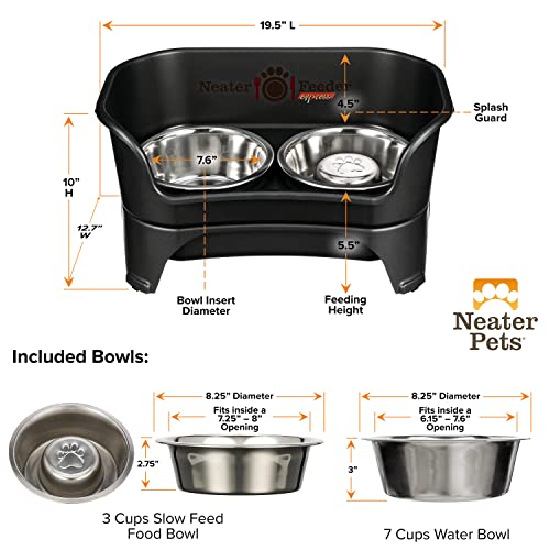 Express Model w (Medium to Large w/ Metal Slow Feed Bowl / Midnight Black)