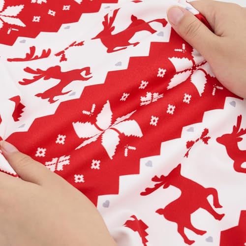 2 Pack Christmas Dog Fleece Sweater Dog Sweatshirt Turtleneck Jacket Warm Stretchy Pet Cold Weather Clothes for Medium Large Dogs (Large(Chest-26.4") / Christmas)