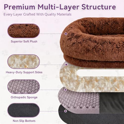 Human Dog Bed (Dark Brown)