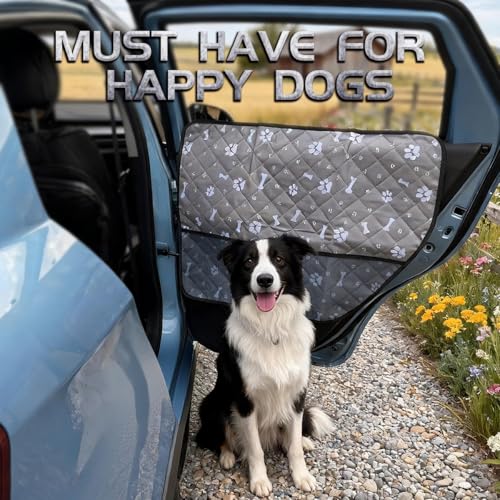 Dog Car Door Protector Protects The Door from Scratches By Dogs 2 Packs of Thickened 29X22 Inch PU Material Waterproof Door Panel Cover for Sedans Family Cars and Small SUVs