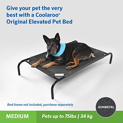 The Original Coolaroo Elevated Pet Bed Replacement Cover (Gunmetal / Medium / Medium)