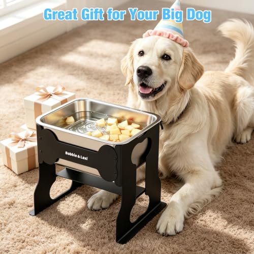 14" Elevated Dog Water Bowl (14.2" Height)