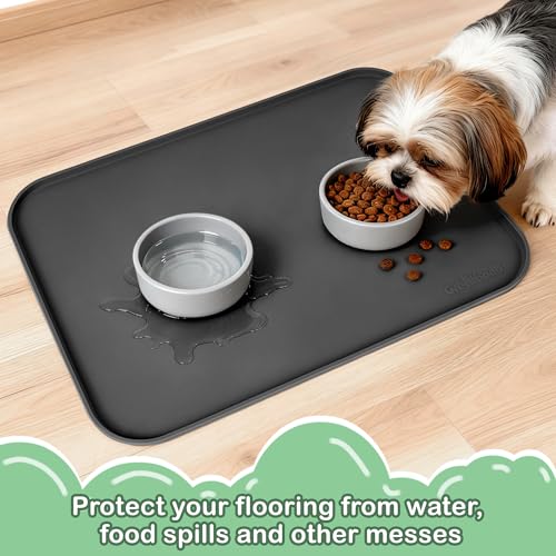 Waterproof Silicone Pet Feeding Mat (Black)