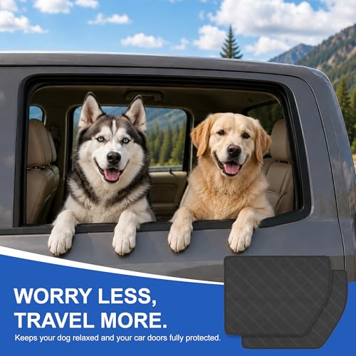 Car Door Protector for Dogs (Black / L)