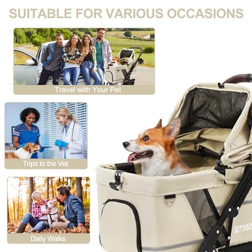 Dog Stroller with No (White)