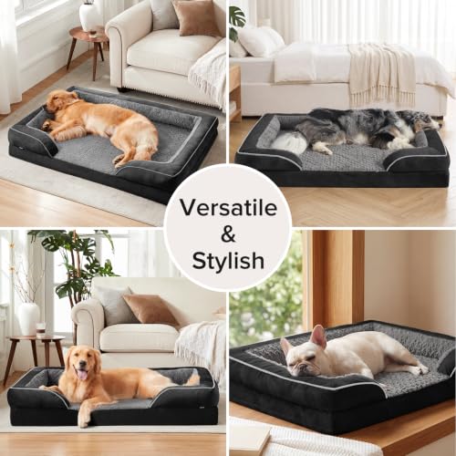 Orthopedic Medium Dog Dogs (M (28"x 23"x 6.5") / Black)