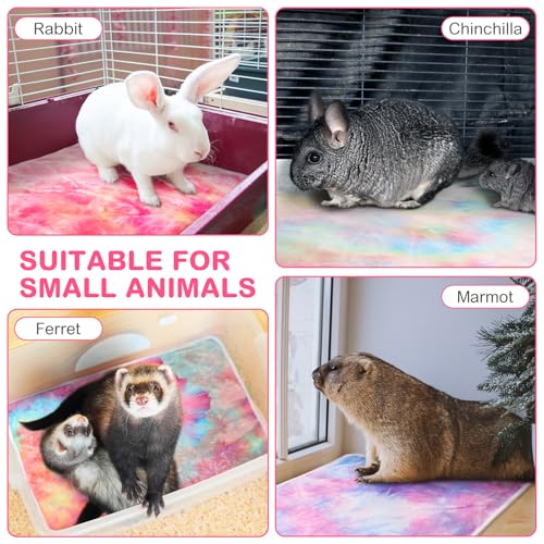 4 Pack Self Heating Cat Bed Cat Self Warming Pad with Removable Cover Extra Warm Thermal Pet Pad Washable Pet Crate Mat Anti Slip Kennel for Indoor Outdoor Pets (20 x 28 Inches)
