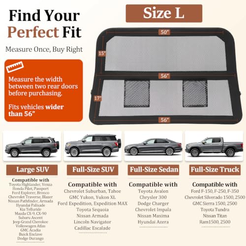 Dog Car Barrier for SUVs Trucks Sedans (Large)