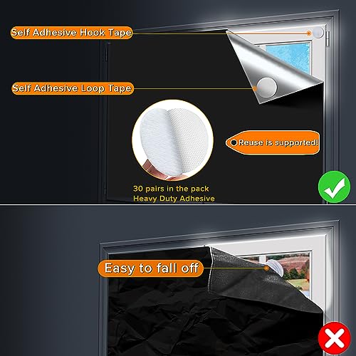 Portable Blackout Curtains (57"W x 157"H)