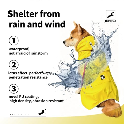 Non Stiff Fabric Dog Raincoat (Medium / Pink)