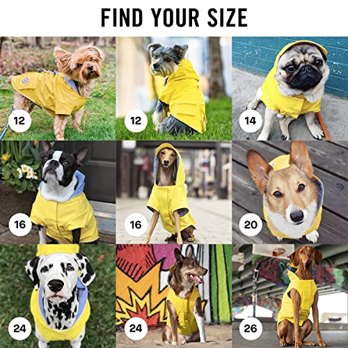 Torrential Tracker Dog Rain Jacket (8 (7-9" back length) / Yellow)