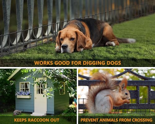 32 Panels Animal Barrier Fence (32Pcs, 32ft(L) X 13inch(H) / Black)