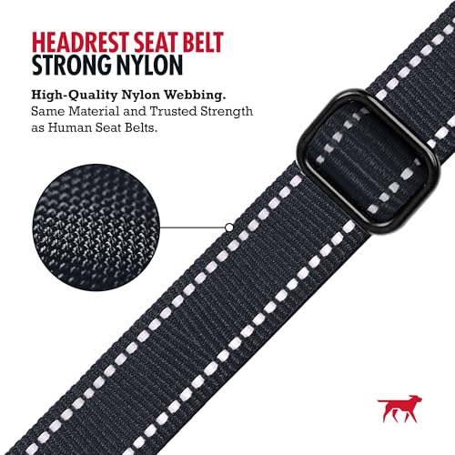Dog Seat Belt for Car Headrest (Black)