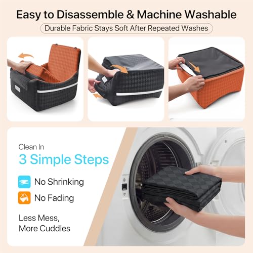 Elevated Dog Car Seat Booster for Small (Brown)