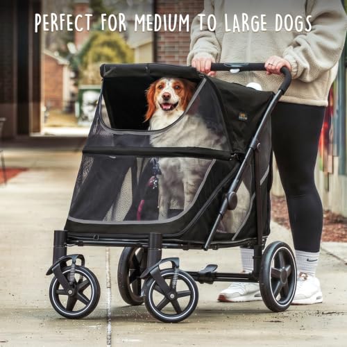 All Terrain Pet Stroller for Large & Medium Dogs (Black)