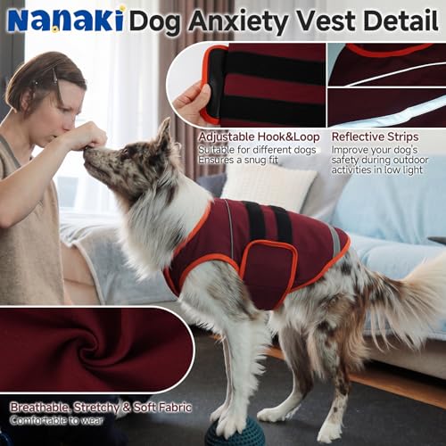Dog Anxiety Vest (Red / M(Chest: 24.4 inch))