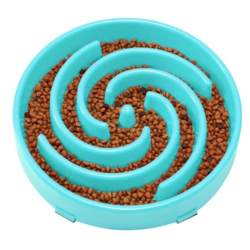 Slow Feeder Dogs Bowl for Large Medium Dogs (Large / B-Sky Blue)
