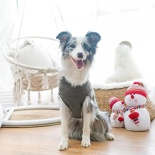 Turtleneck Dog Sweater (Large / Smoky Gray)