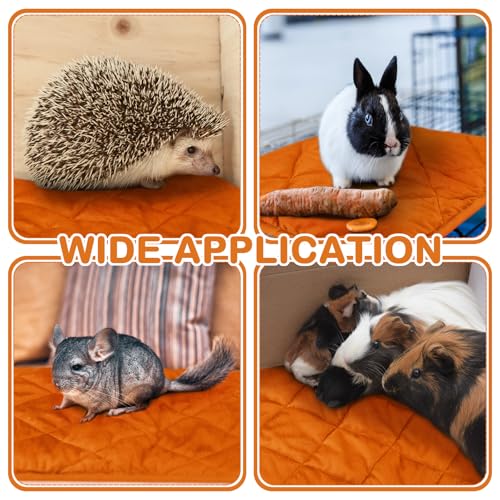 4 Pack Self Heating Cat Pad Self Warming Dog Mat Reflects Body Heat Extra Warm Thermal Pet Pad Washable Dog Cat Bed Crate Bed Mat Blanket (16 x 20 Inch / Orange)