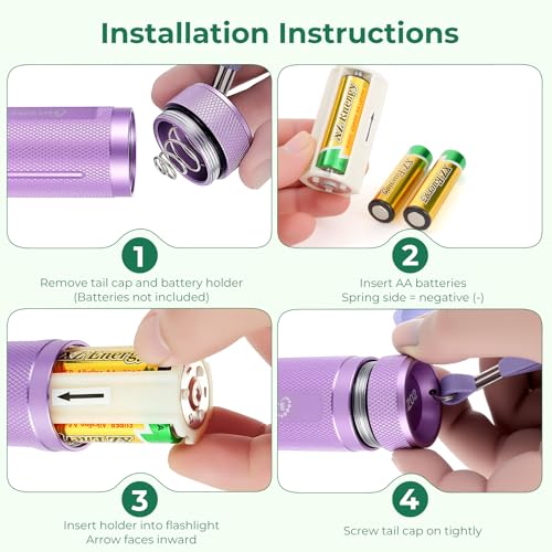 UV Black Light for Pet Urine Detection Purple Flashlight Cat Dog Pee Light Detector