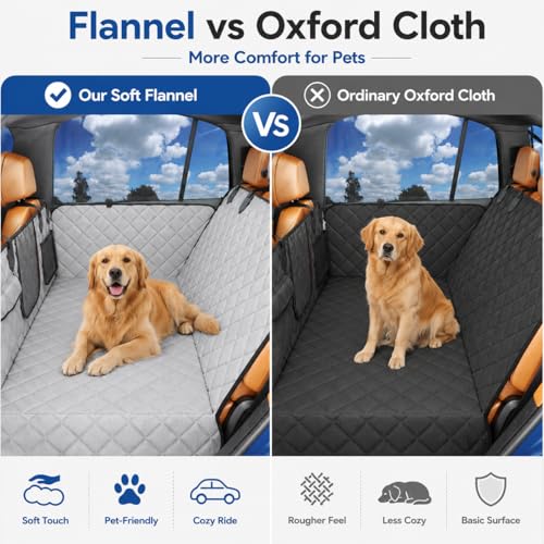 Truck Dog Seat Cover for Back Seat (Gray flannel / For Full Size Truck)