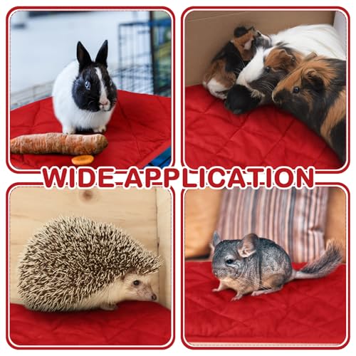 4 Pack Self Heating Cat Pad Self Warming Dog Mat Reflects Body Heat Extra Warm Thermal Pet Pad Washable Dog Cat Bed Crate Bed Mat Blanket (16 x 20 Inch / Red)