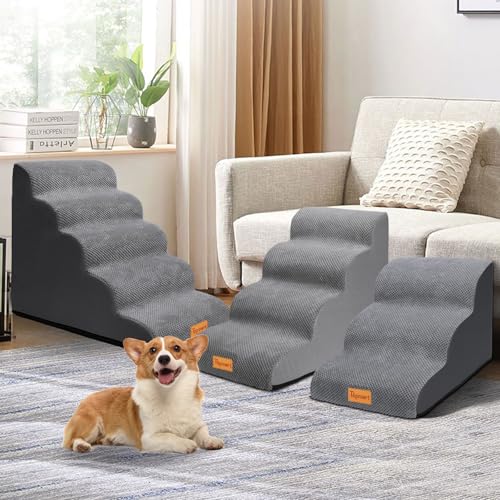 Dog Stairs for Small Dogs (Grey / 33.1*15.7*22.5)