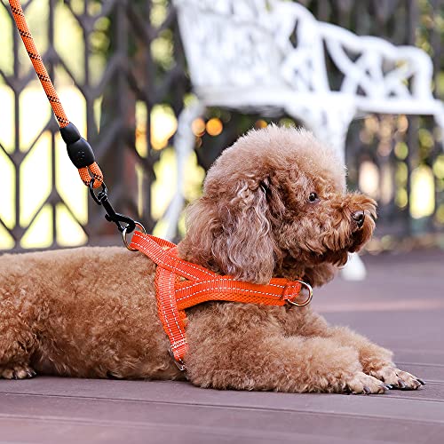 No Pull Dog Harness for Puppy Small Dogs (XXS: chest 11.8"-15" / Orange)