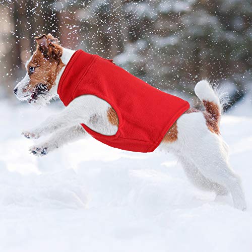 4 Pcs Stretch Fleece Dog Sweater (Purple, Blue, Rose, Red / XL)