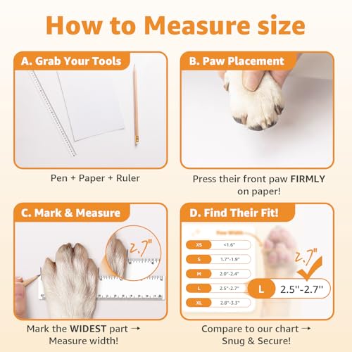 Non Slip Dog Socks for Hardwood Floor Senior Dogs Double Sided Grip (X-Small(Pack of 4))