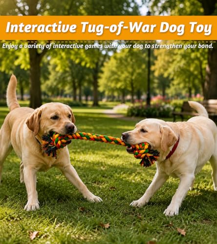 2 Pack Double Knot Dog Rope Toys for Large Dogs