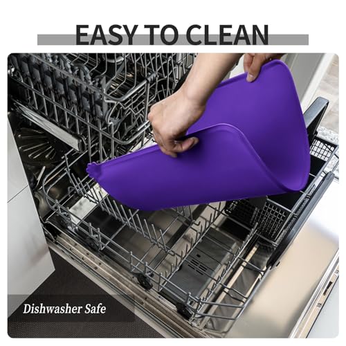 Silicone Pet Feeding Mat (Purple / 18.5" x 11.5")
