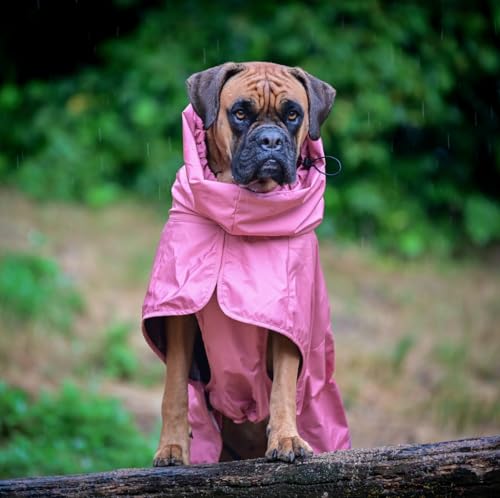 Dog Raincoat Waterproof Rain Jacket w (Sea Pink / 3XL)