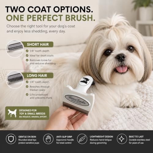 Deshedding Brush for Small Short Hair Dogs (Short Hair | Small)