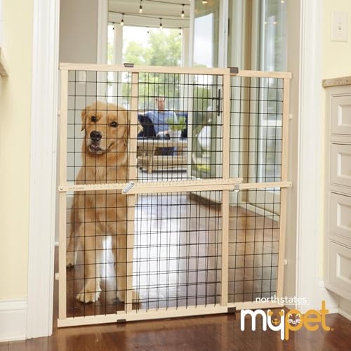 Wire Mesh Dog Gate (29.5"-48" Wide, 37" Tall)