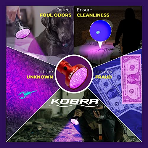 Kobra UV Black Light Flashlight 395nm (Red / 100 LED)