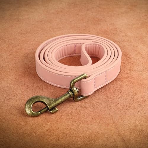 PU Leather Dog Leash for Small Dogs (Pink / 3/4''x 4FT)