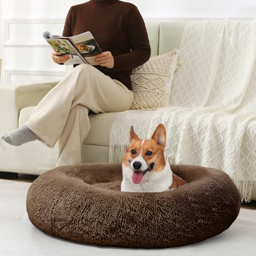 Dog Bed Calming Anti (27" / Coffee)
