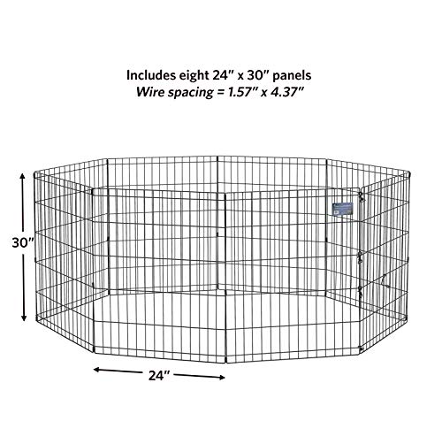 MidWest 30 Inch Exercise Pen (Black No Door / 30" H)
