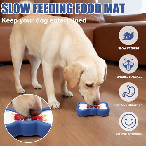 Lick Mat for Dogs (S / A-Dark blue)