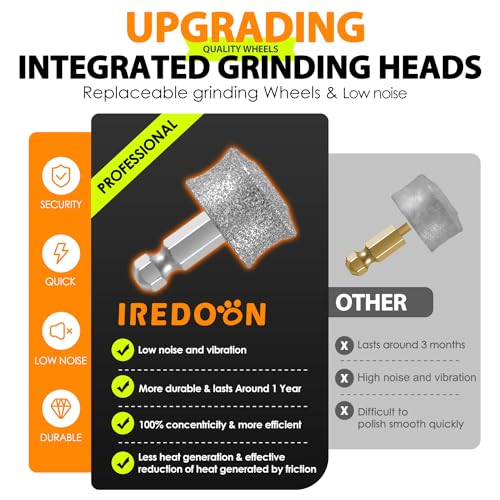 Dog Nail Grinder with 4 LED Lights (Black)