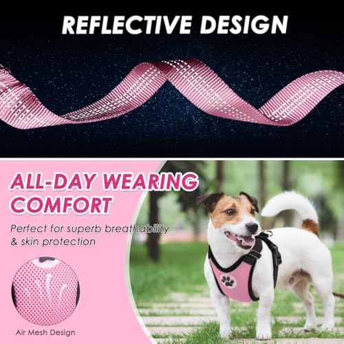 Dog Car Harness Seat Belt (XXX-Small / A-Pink)