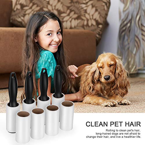 Lint Roller for Pet Hair (4 Handles + 8 Refills)