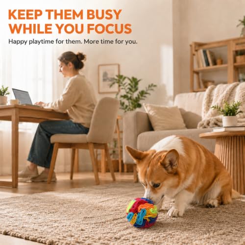 Snuffle Ball Snuffle Ball for Small Dogs (Rainbow-colored / Small)