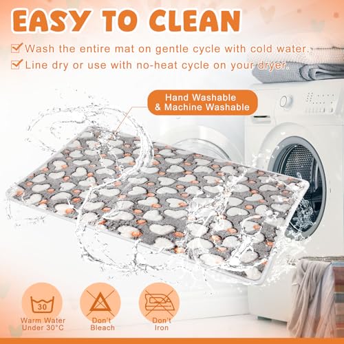2 Pcs Large Self Warming Cat Pad Self Heating Cat Mat Bed Dog Crate Pet Blankets Thermal Heated Bed Mat for Outdoor Indoor Newborn Kittens Puppies Dog (24 x 18)