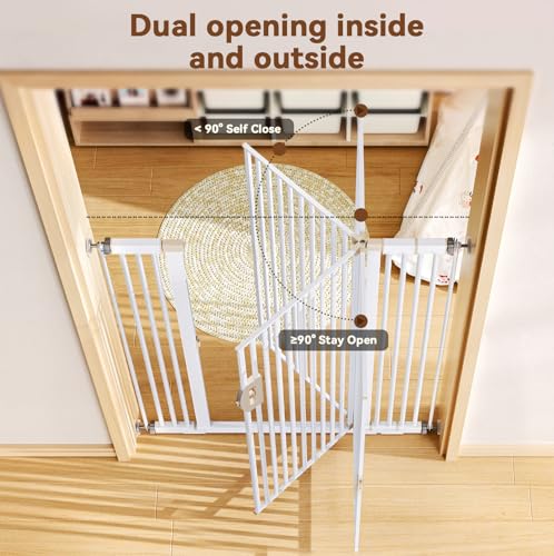 Extra Tall Pet Gate (White / 29.5"-43"W)