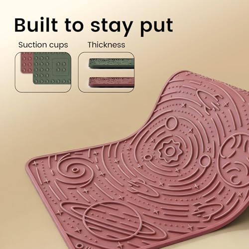 Lick Mat for Dogs&Cats (Camo Grenn&Mars / 9.8"L x 5.9"W)