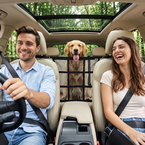 Dog Car Barrier with Storage Pocket Double (23.2" x 23.2")