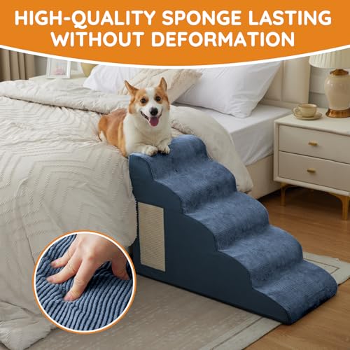 Dog Stairs for Small Dogs 11.8" H (Navy / 2-Step 11.8"H)