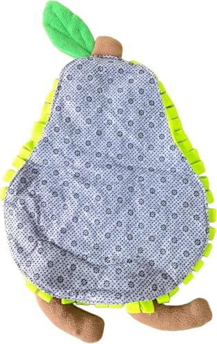 Ferret Cats Snuffle Mat Fleece Foraging Mats Interactive Feeding Toy Small Animal Rabbit Guinea Pig Rat Hamster Anti Slip Treat Dispenser Slow Feeder (Pear)